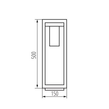 Venkovní lampa VIMO 1xE27/15W/230V 50 cm IP44 černá