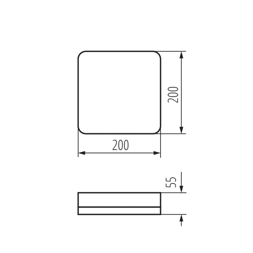 LED Technické stropní svítidlo IPER LED/19W/230V IK10 IP65 hranatý bílá