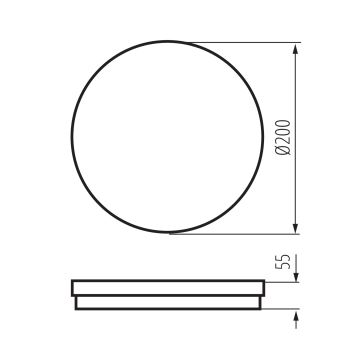 LED Venkovní stropní svítidlo BENO ECO LED/20W/230V 3000/4000/6500K pr. 20 cm IP65 černá