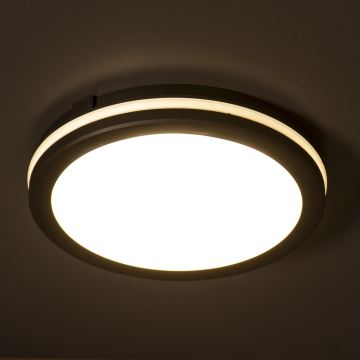 LED Venkovní stropní svítidlo BENO ECO LED/40W/230V 3000/4000/6500K pr. 40 cm IP65 černá