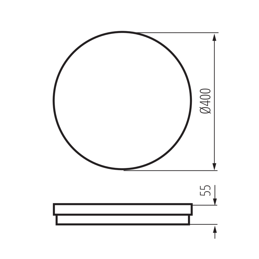 LED Venkovní stropní svítidlo BENO ECO LED/40W/230V 3000/4000/6500K pr. 40 cm IP65 černá