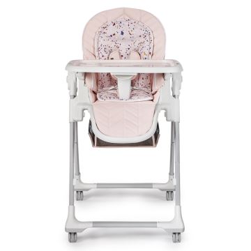 KINDERKRAFT - Dětská jídelní židle 2v1 LASTREE růžová/bílá