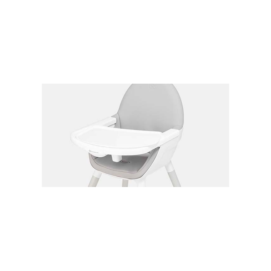 KINDERKRAFT - Dětská jídelní židle FINI šedá/bílá