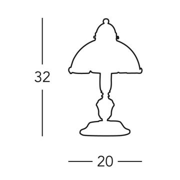 Kolarz 731.73.21 - Stolní lampa NONNA 1xE14/60W/230V zelená