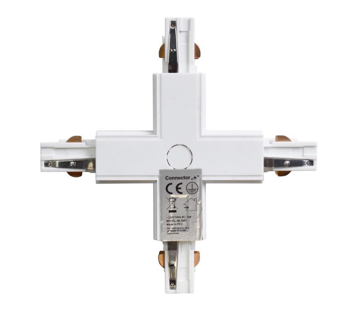  Konektor pro svítidla v lištovém systému 3-fázový TRACK bílá typ + 