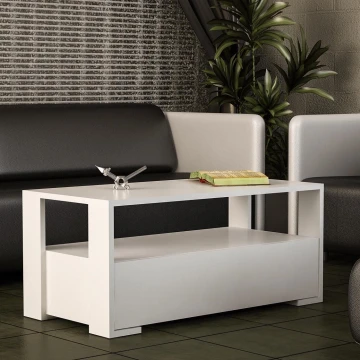 Konferenční stolek BALINA 40x90 cm bílá