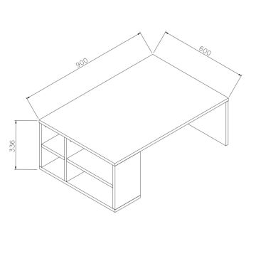 Konferenční stolek DEFNE 34x90 cm bílá