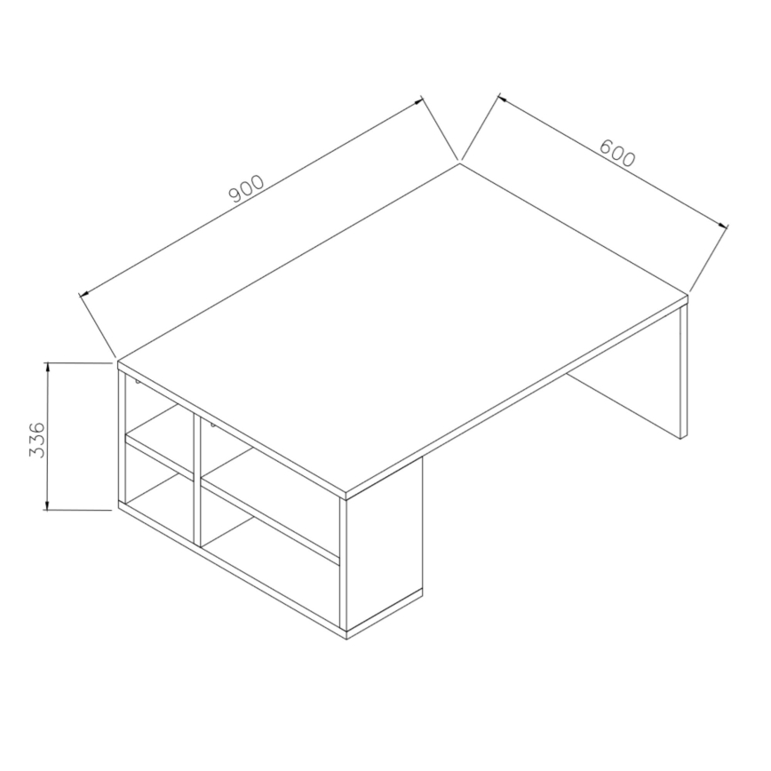 Konferenční stolek DEFNE 34x90 cm bílá