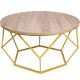 Konferenční stolek DIAMOND 40x70 cm zlatá/hnědá