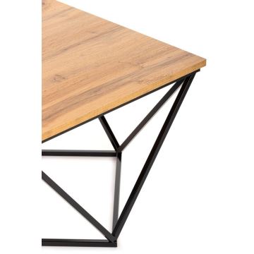 Konferenční stolek DIAMOND 60x60 cm černá/hnědá