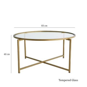 Konferenční stolek GOLD SUN 40x83 cm zlatá