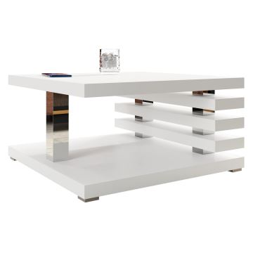 Konferenční stolek KYOTO 31x60 cm matná bílá