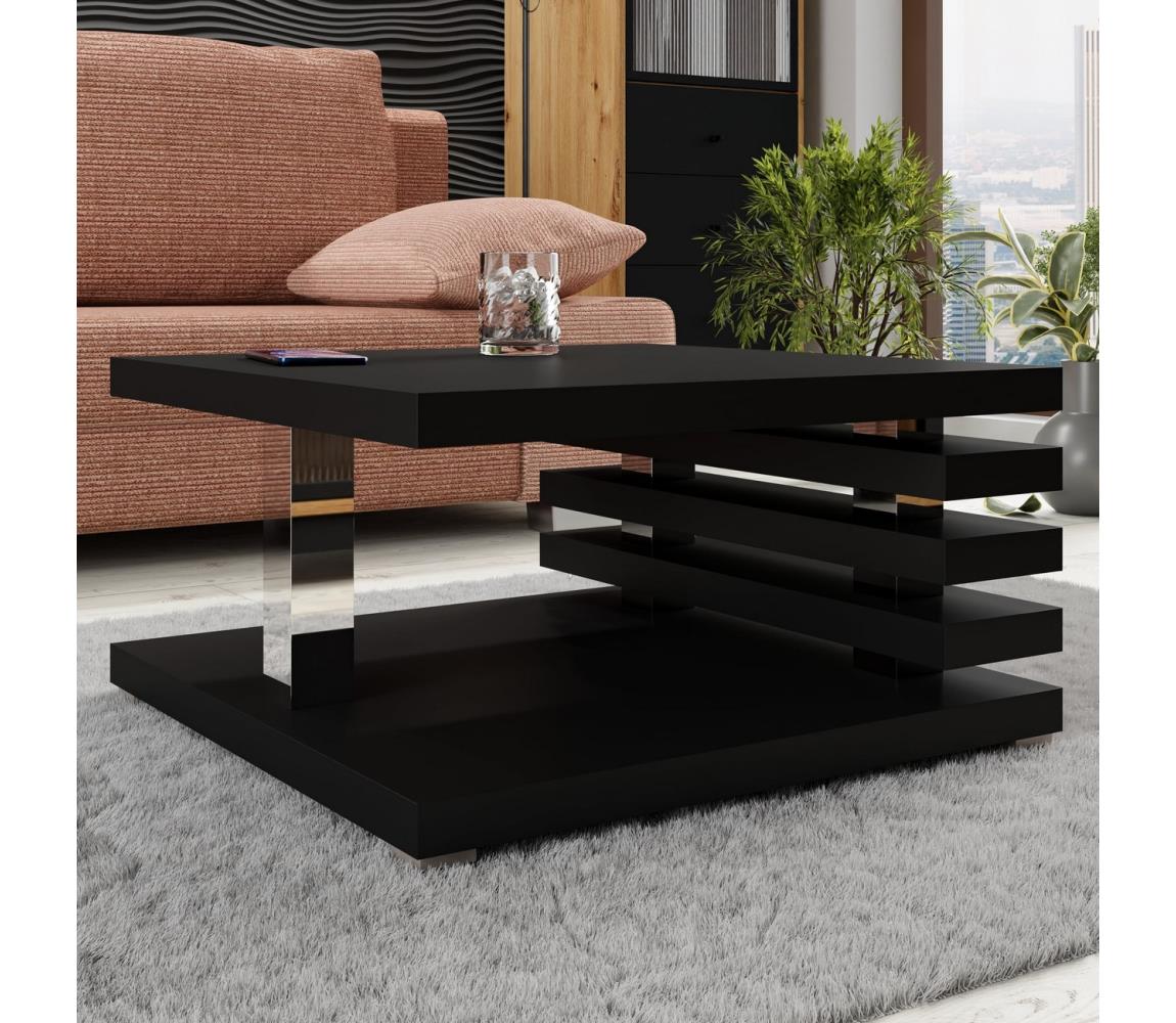 MIRJAN 24 Konferenční stolek KYOTO 31x60 cm matná černá MJ0014