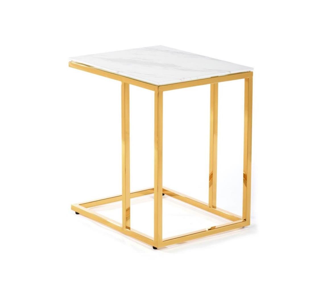 HowHomely Konferenční stolek LURUS 40x50 cm zlatá 