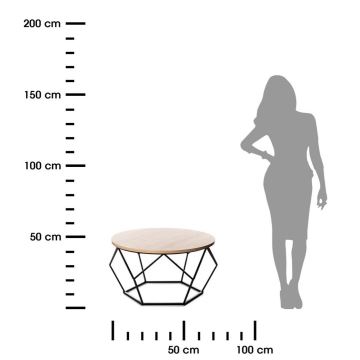 Konferenční stolek MARMUR 40x70 cm černá/hnědá