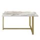 Konferenční stolek MERIDETHS 45x92 cm zlatá/bílá