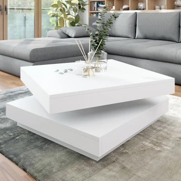 Konferenční stolek NENANI 34x70 cm bílá