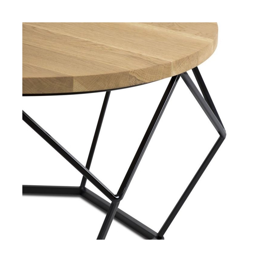 Konferenční stolek OAKLOFT 40x70 cm černá/dub