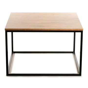 Konferenční stolek QUAD 50x80 cm černá/hnědá