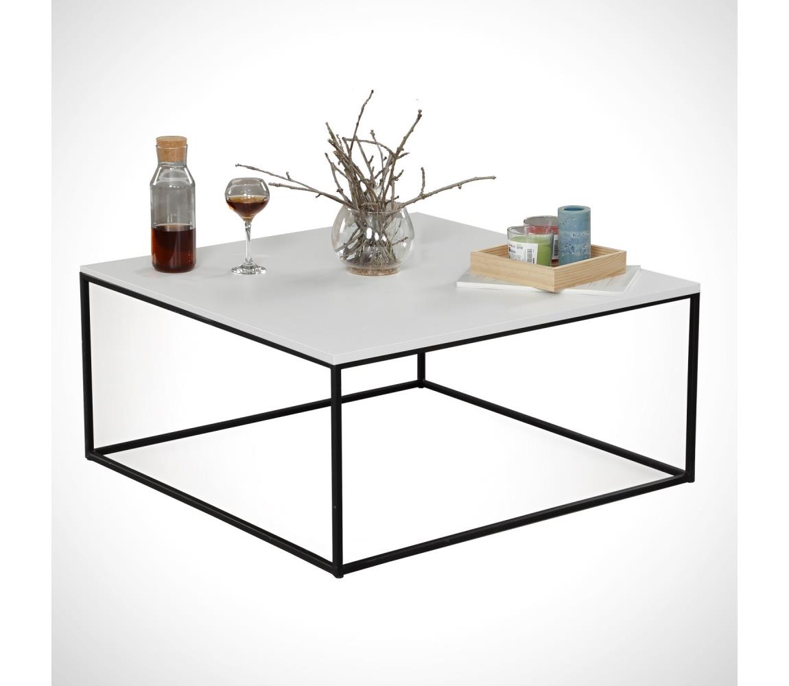 Asir Konferenční stolek ROYAL 43x75 cm černá/bílá AS0862