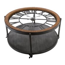 Konferenční stolek s hodinami CHRONO 89,5x47 cm