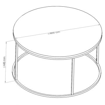 Konferenční stolek STARTIS 80x45 cm černá