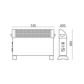 Konvekční ohřívač SONDO 750/1250/2000W/230V