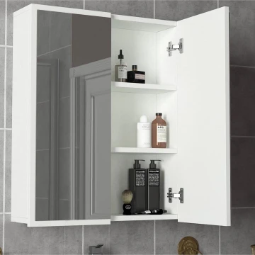 Koupelnová skříňka se zrcadlem KAYLA 78x60 cm bílá