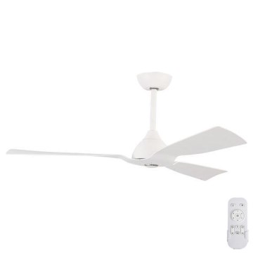 Koupelnový stropní ventilátor pr. 132 cm IP44 bílá + dálkové ovládání