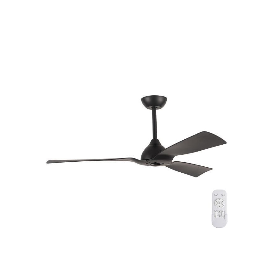 Koupelnový stropní ventilátor pr. 132 cm IP44 černá + dálkové ovládání