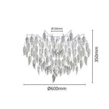 Křišťálový přisazený lustr 10xG9/40W/230V černá