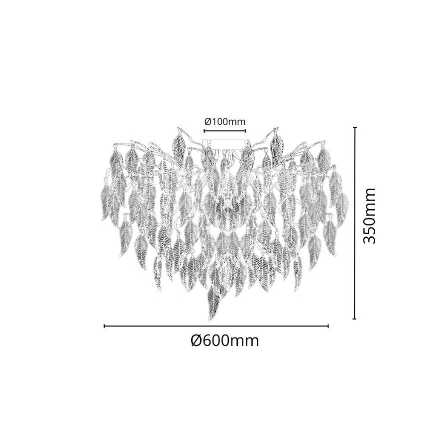 Křišťálový přisazený lustr 10xG9/40W/230V černá