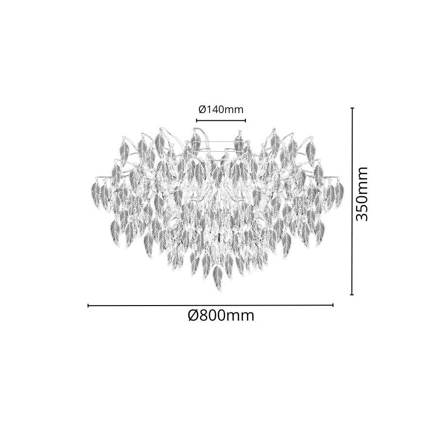 Křišťálový přisazený lustr 12xG9/40W/230V černá