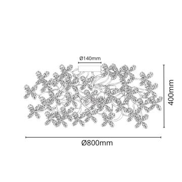 Křišťálový přisazený lustr 12xG9/40W/230V pestrobarevná