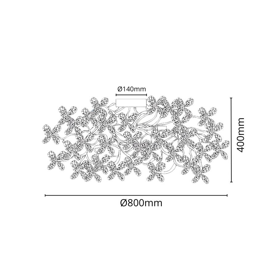 Křišťálový přisazený lustr 12xG9/40W/230V pestrobarevná