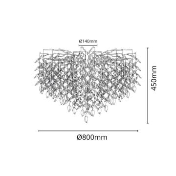 Křišťálový přisazený lustr 12xG9/40W/230V zlatá