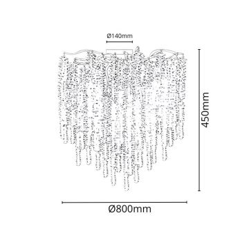 Křišťálový přisazený lustr 12xG9/40W/230V zlatá