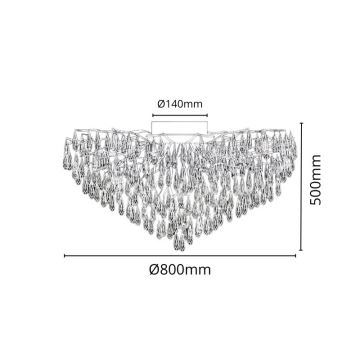 Křišťálový přisazený lustr 12xG9/40W/230V zlatá