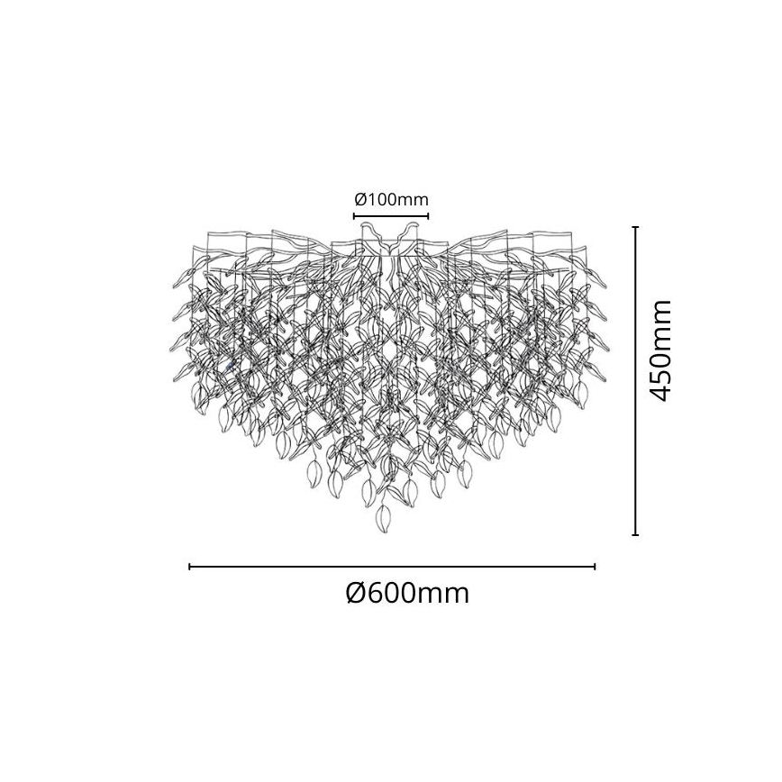 Křišťálový přisazený lustr 9xG9/40W/230V zlatá