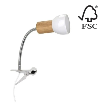 Lampa s klipem SVENDA 1xE27/60W/230V dub – FSC certifikováno