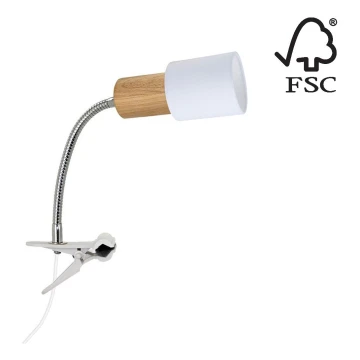 Lampa s klipem TREEHOUSE 1xE27/25W/230V dub – FSC certifikováno