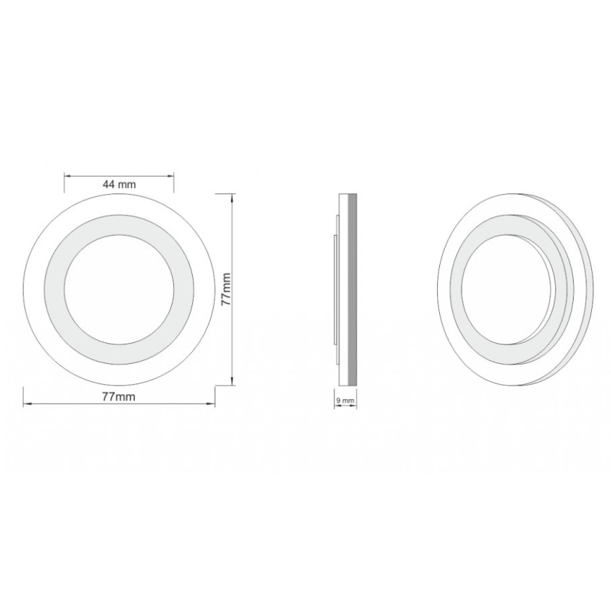 LDST LI-01-CB-BC8 - LED schodišťové svítidlo LILI 8xLED/1,2W/230V lesklá černá 3500K