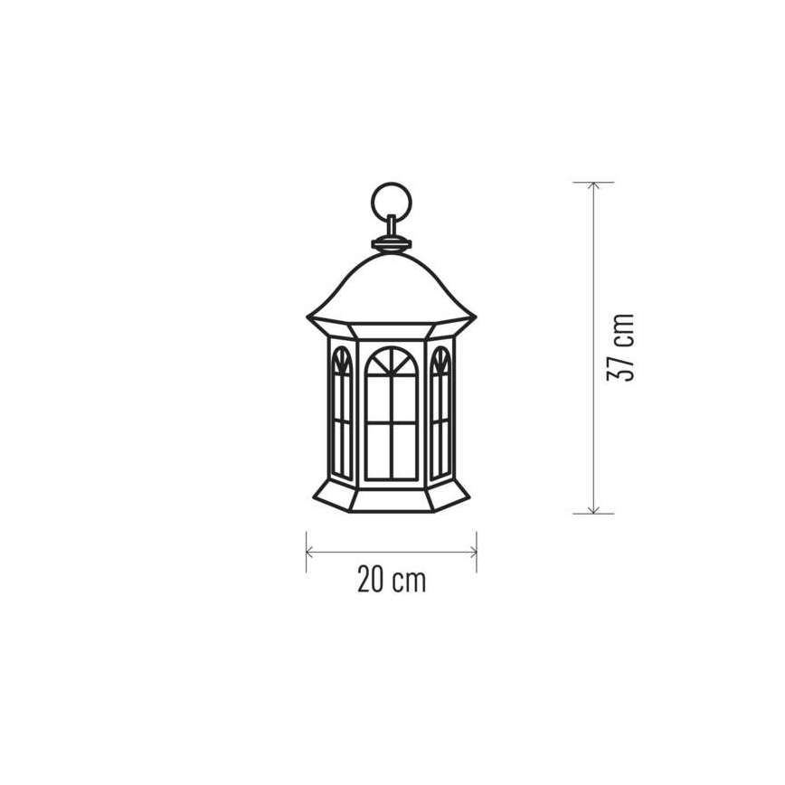 LED Dekorační lucerna 1xLED/0,6W/3xAAA černá