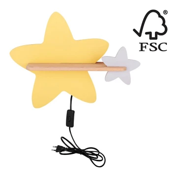 LED Dětské nástěnné svítidlo s poličkou STAR LED/5W/230V, FSC certifikováno