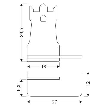 LED Dětské nástěnné svítidlo s poličkou TOWER LED/4W/230V černá/dřevo, FSC certifikováno