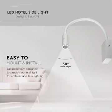 LED Flexibilní lampička 1xLED/3W/230V