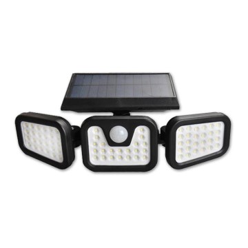 LED Flexibilní solární reflektor se senzorem LED/15W/3,7V 2400 mAh IP54 4500K