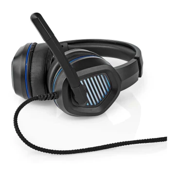 LED Herní sluchátka s mikrofonem černá