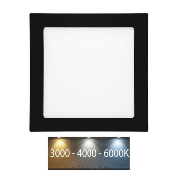 LED Koupelnové podhledové svítidlo RAFA LED/25W/230V 3000/4000/6000K 30x30 cm IP44 černá