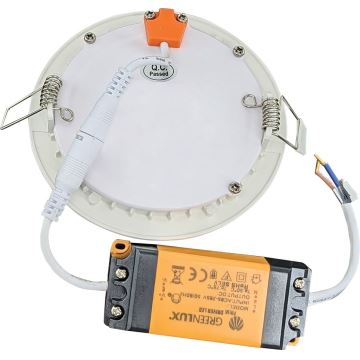 LED Koupelnové podhledové svítidlo VEGA LED/12W/230V 2800K pr. 16,8 cm IP44 sněhově bílá